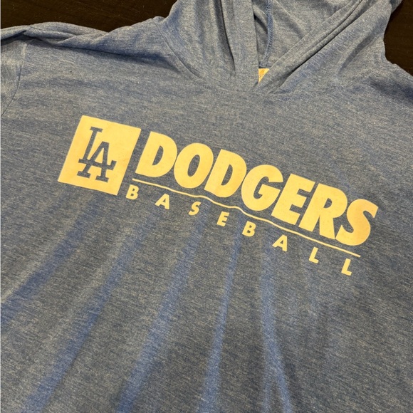 Lightweight Blue Dodgers Baseball shirt with hood💙 unisex, but listed under mens - Picture 5 of 11